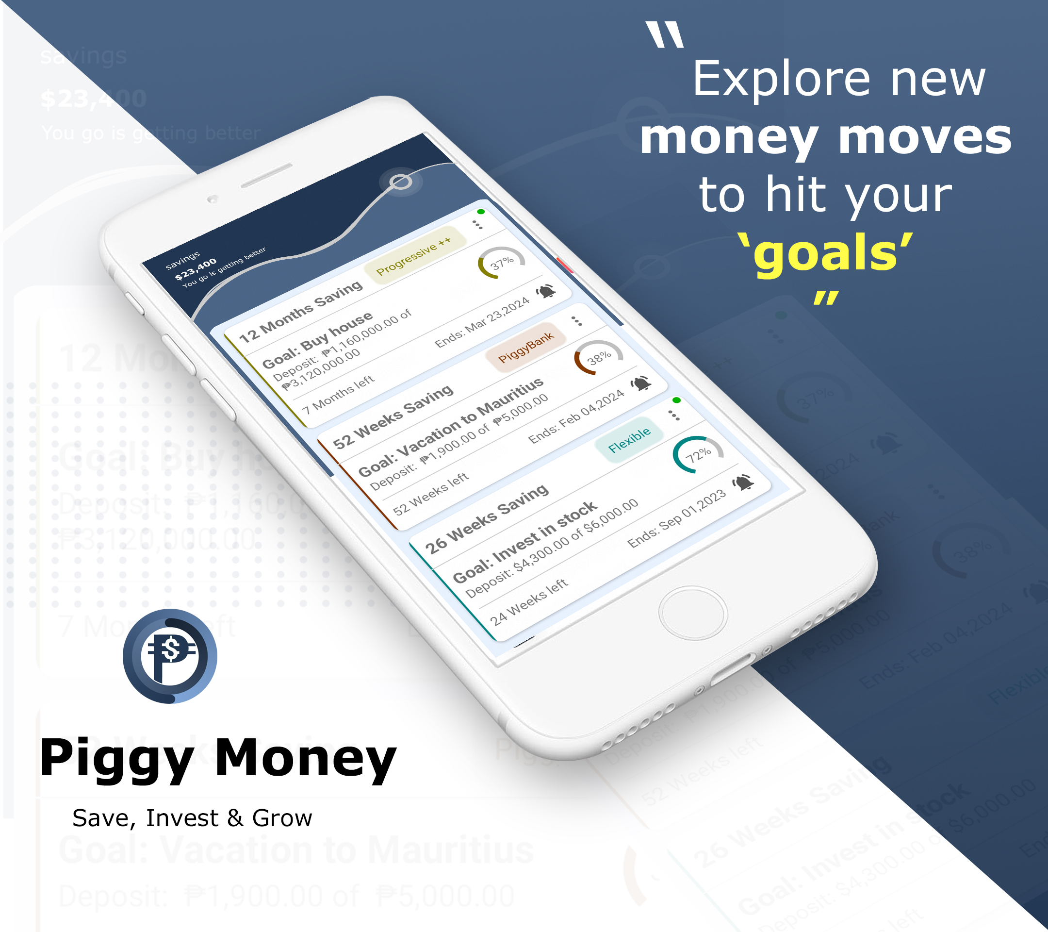 Piggy money - save and invest